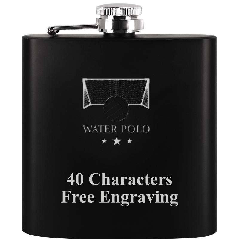 6OZ BLCK STAINLESS STEEL FLASK