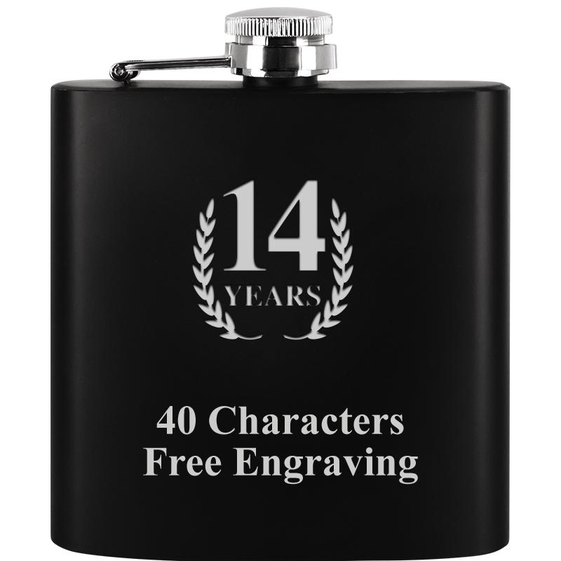 6OZ BLCK STAINLESS STEEL FLASK