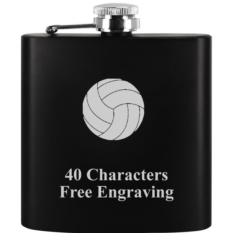6OZ BLCK STAINLESS STEEL FLASK
