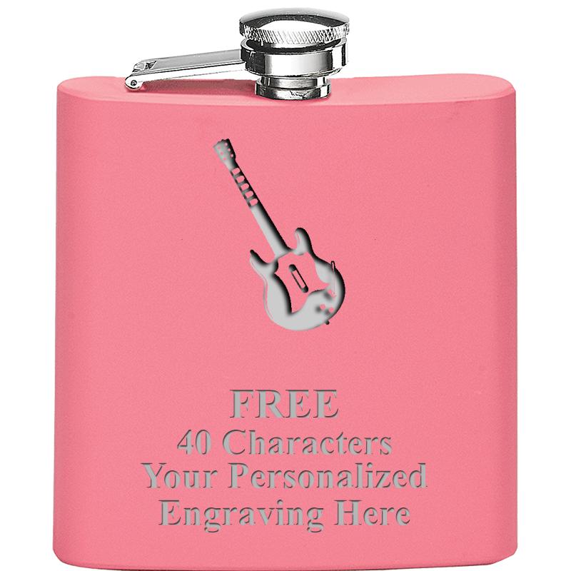 6OZ PINK STAINLESS STEEL FLASK