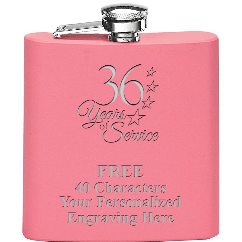 6OZ PINK STAINLESS STEEL FLASK