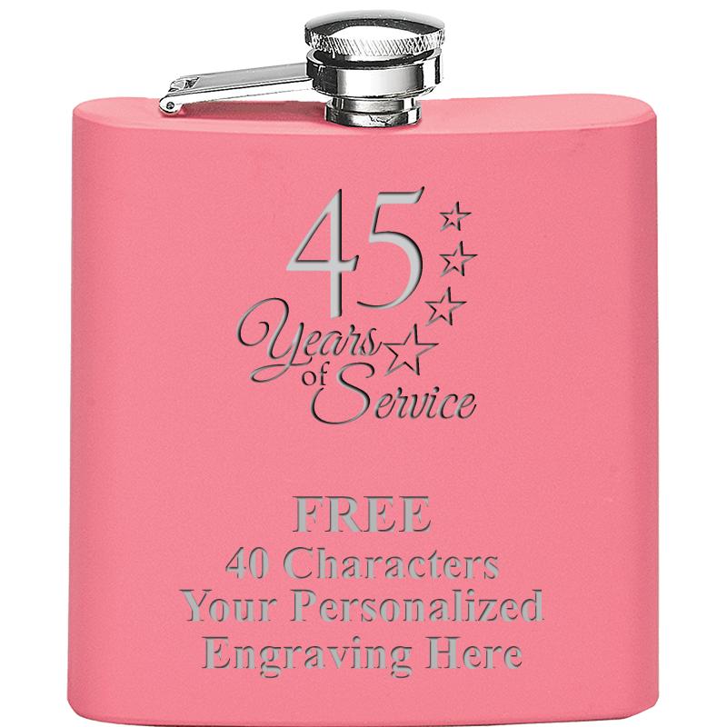 6OZ PINK STAINLESS STEEL FLASK