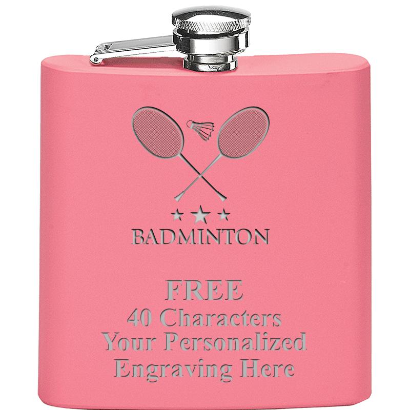 6OZ PINK STAINLESS STEEL FLASK