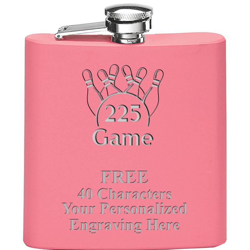 6OZ PINK STAINLESS STEEL FLASK