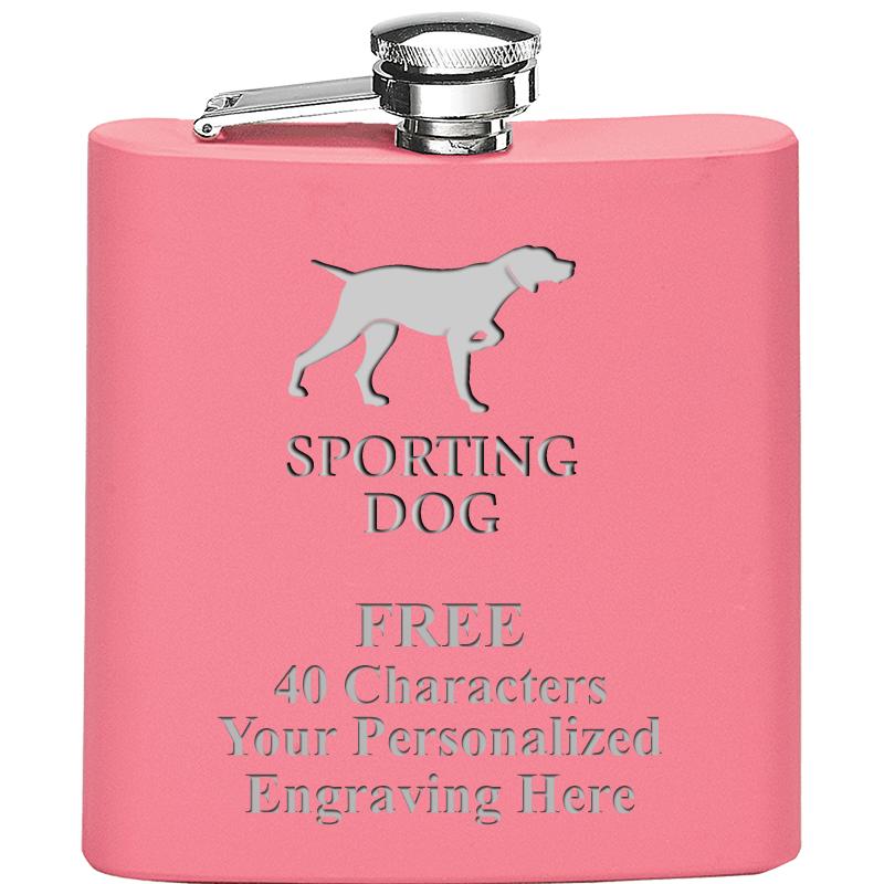 6OZ PINK STAINLESS STEEL FLASK