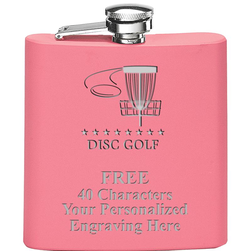 6OZ PINK STAINLESS STEEL FLASK