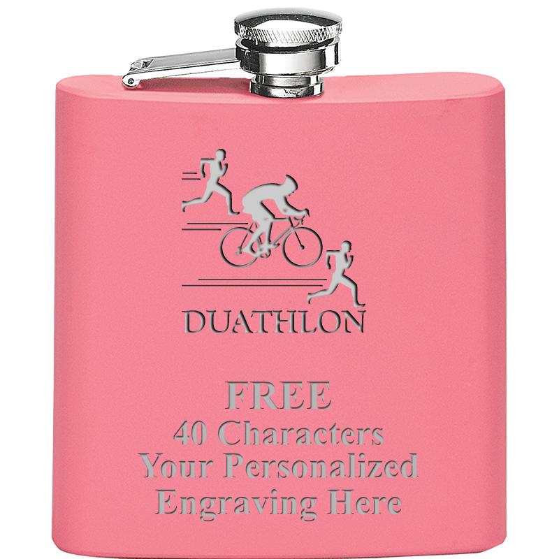 6OZ PINK STAINLESS STEEL FLASK