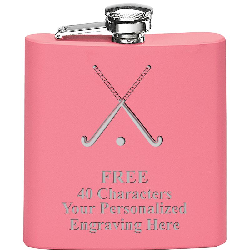 6OZ PINK STAINLESS STEEL FLASK