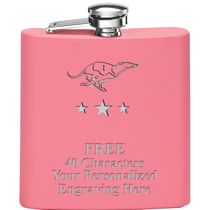 6OZ PINK STAINLESS STEEL FLASK