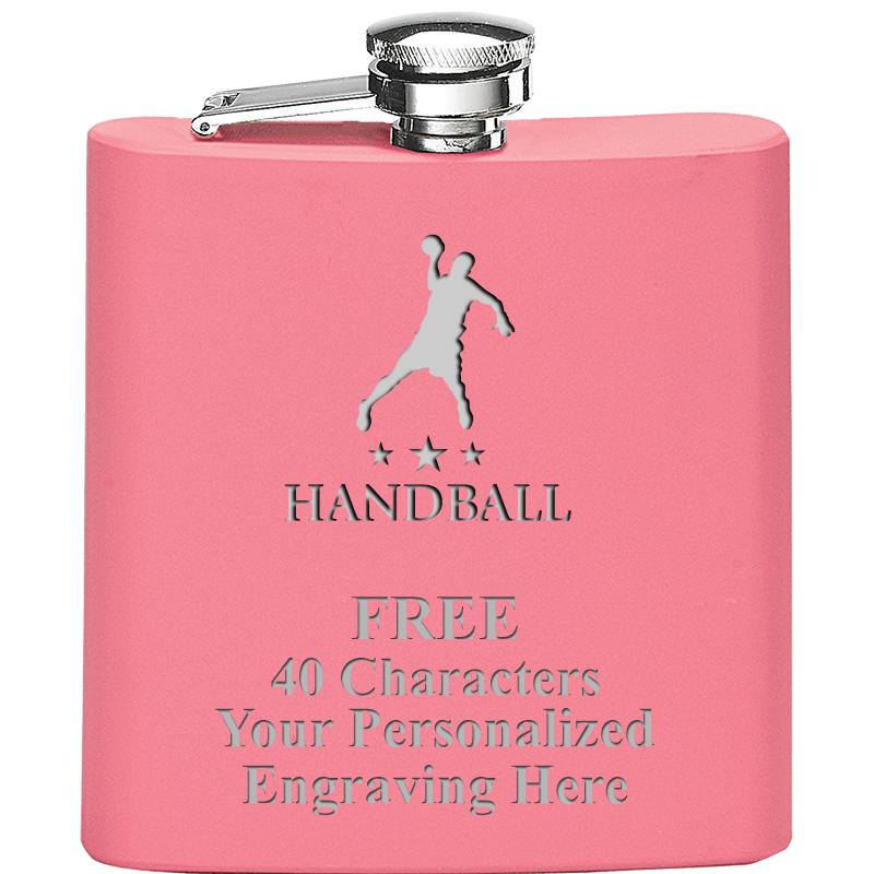 6OZ PINK STAINLESS STEEL FLASK