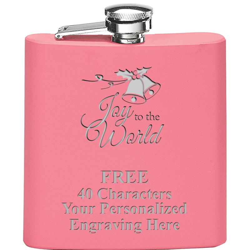6OZ PINK STAINLESS STEEL FLASK
