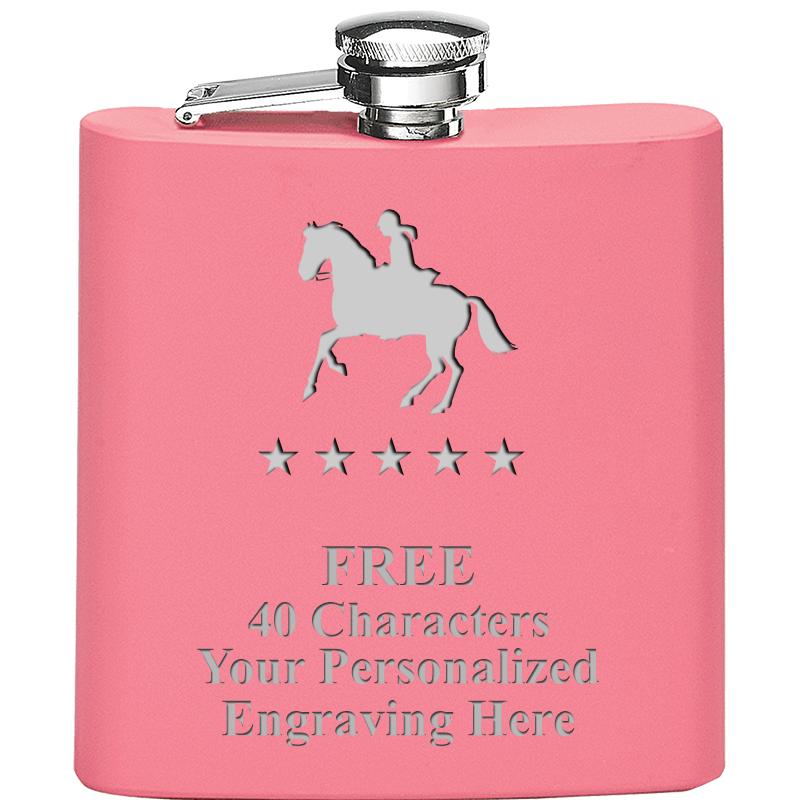 6OZ PINK STAINLESS STEEL FLASK
