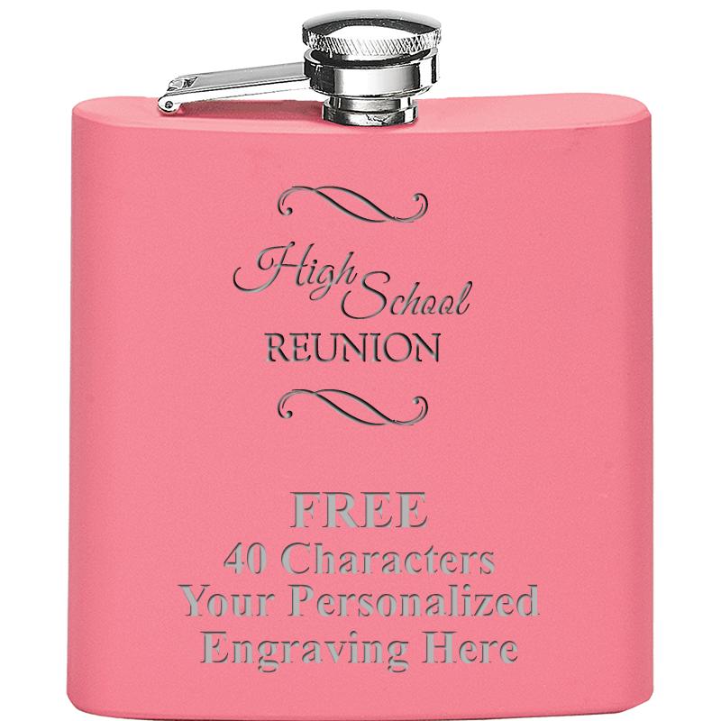 6OZ PINK STAINLESS STEEL FLASK