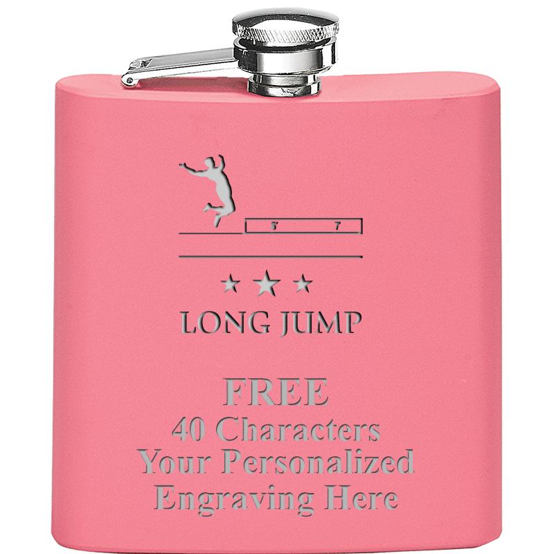 6OZ PINK STAINLESS STEEL FLASK