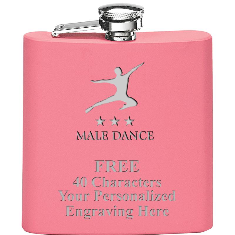 6OZ PINK STAINLESS STEEL FLASK