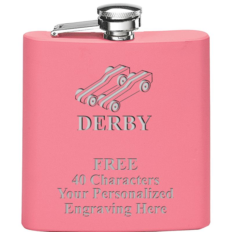 6OZ PINK STAINLESS STEEL FLASK