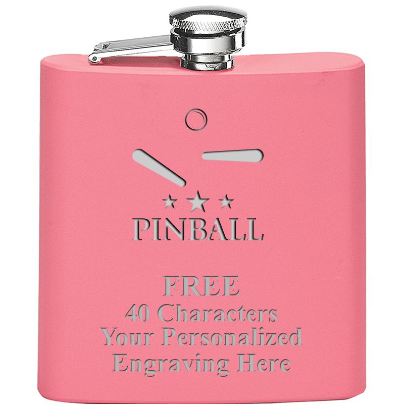 6OZ PINK STAINLESS STEEL FLASK