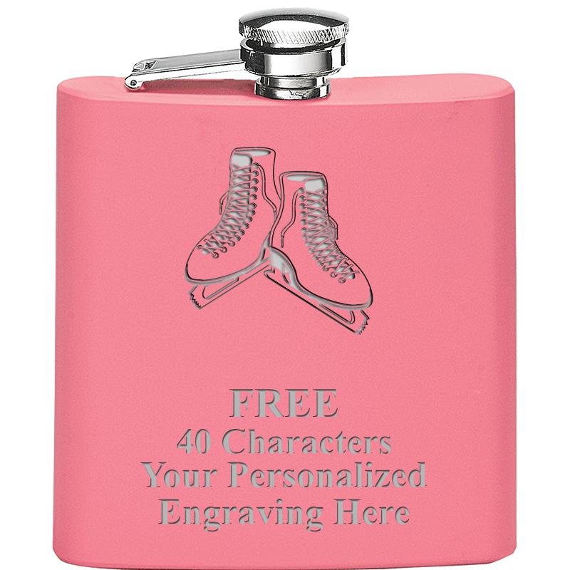 6OZ PINK STAINLESS STEEL FLASK
