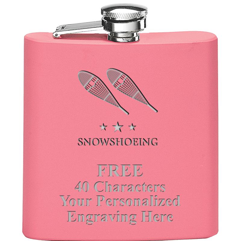 6OZ PINK STAINLESS STEEL FLASK