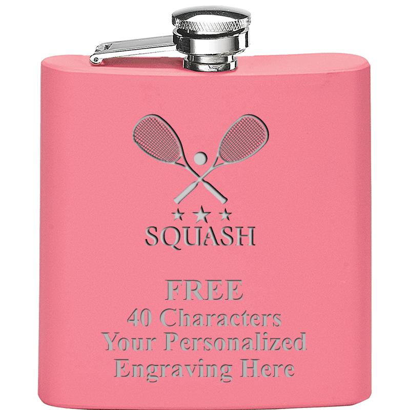 6OZ PINK STAINLESS STEEL FLASK