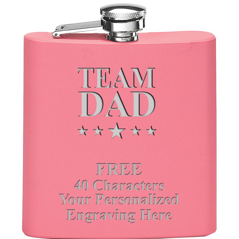 6OZ PINK STAINLESS STEEL FLASK