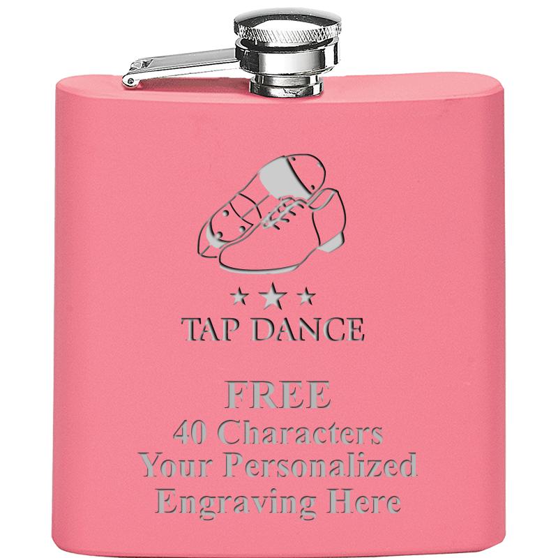 6OZ PINK STAINLESS STEEL FLASK