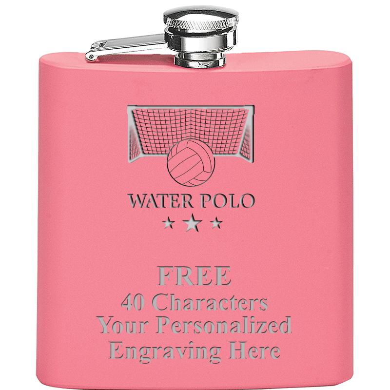 6OZ PINK STAINLESS STEEL FLASK