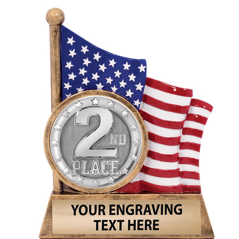 5" AMERICAN FLAG INSERT SCLPT