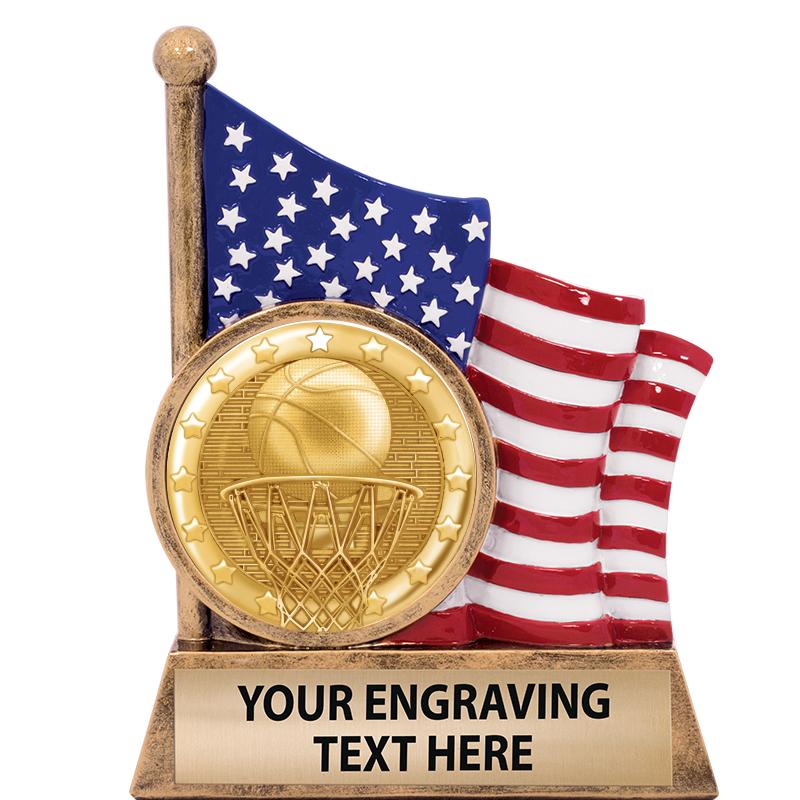 5" AMERICAN FLAG INSERT SCLPT