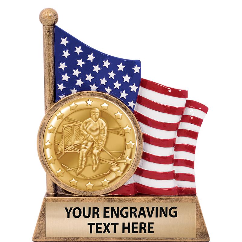 5" AMERICAN FLAG INSERT SCLPT