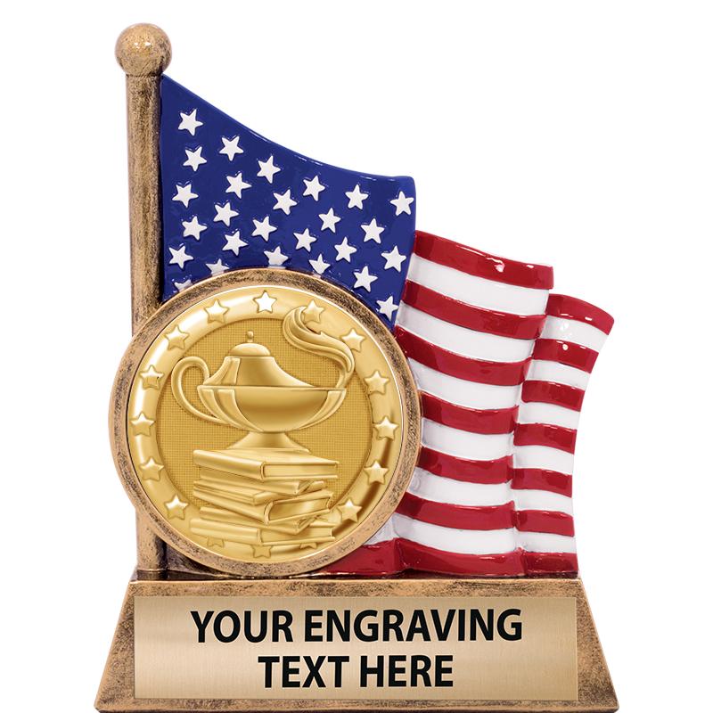 5" AMERICAN FLAG INSERT SCLPT