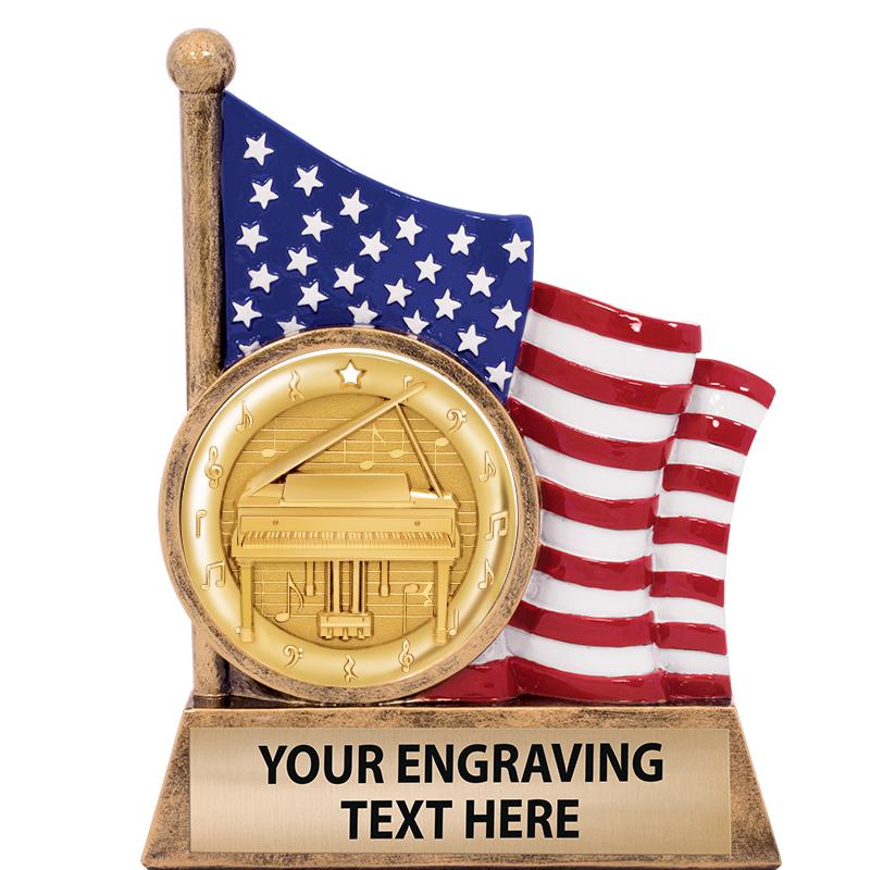 5" AMERICAN FLAG INSERT SCLPT