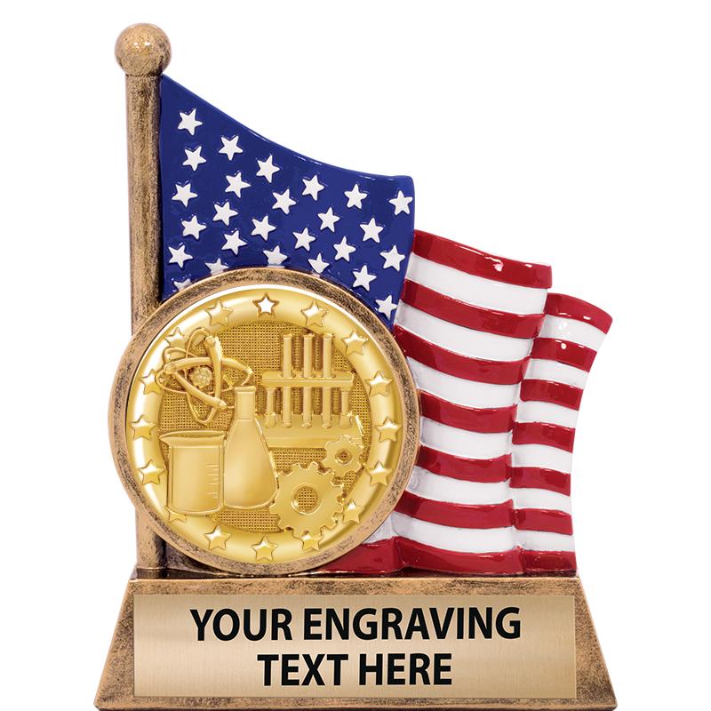 5" AMERICAN FLAG INSERT SCLPT