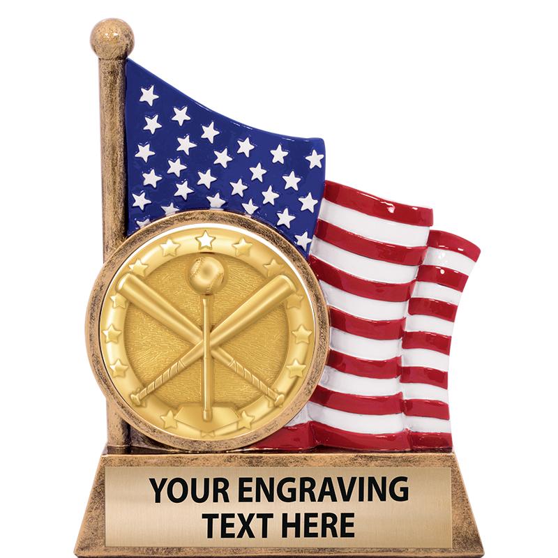 5" AMERICAN FLAG INSERT SCLPT