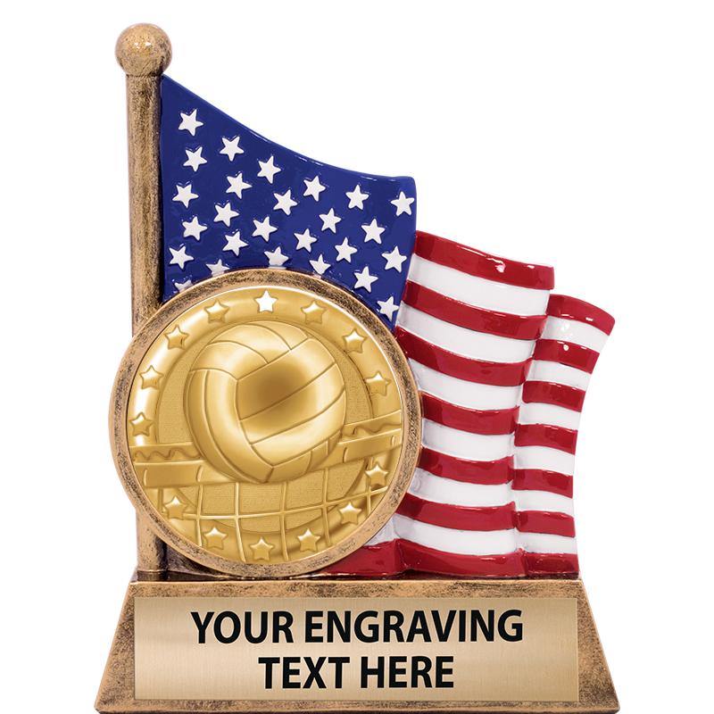 5" AMERICAN FLAG INSERT SCLPT