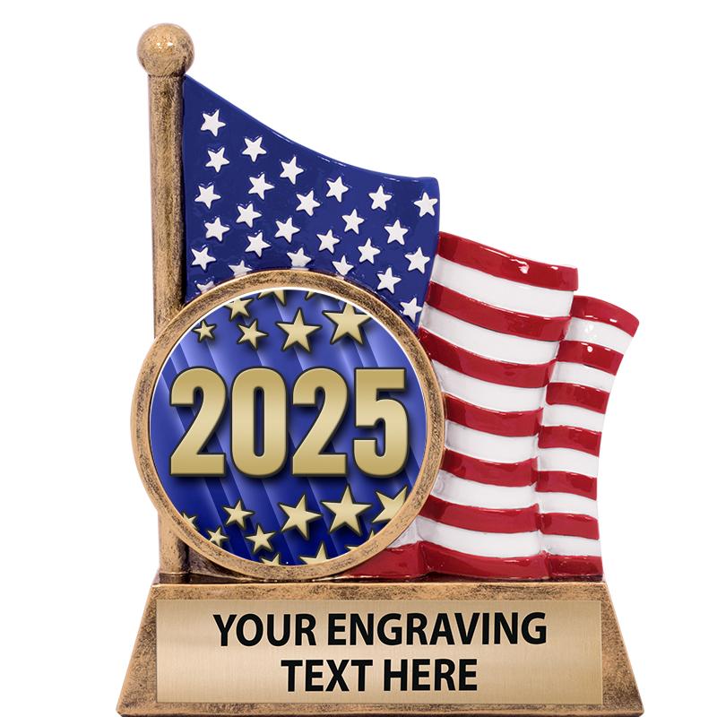 5" AMERICAN FLAG INSERT SCLPT