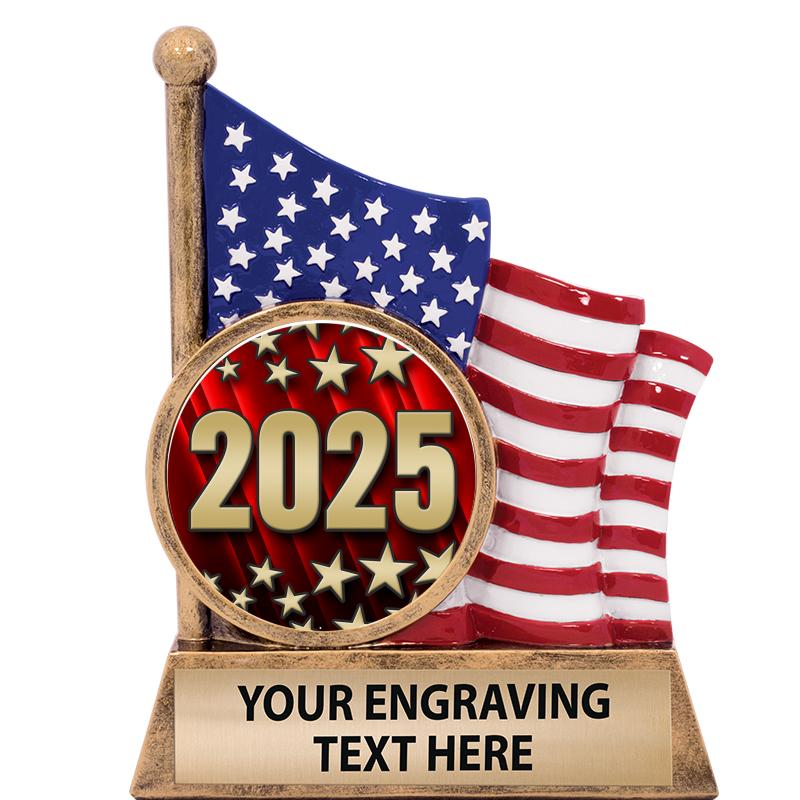 5" AMERICAN FLAG INSERT SCLPT