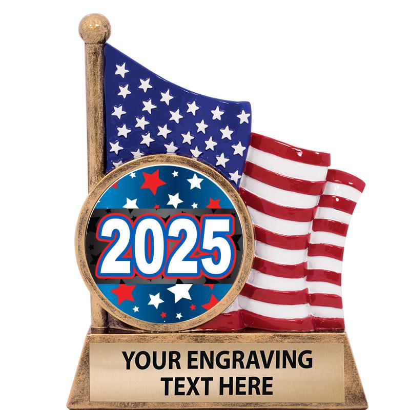 5" AMERICAN FLAG INSERT SCLPT