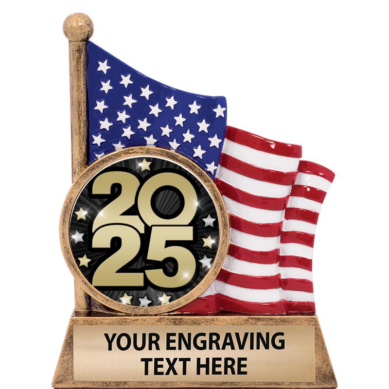 5" AMERICAN FLAG INSERT SCLPT