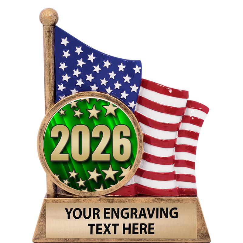 5" AMERICAN FLAG INSERT SCLPT