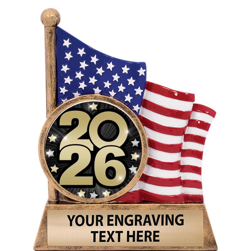 5" AMERICAN FLAG INSERT SCLPT