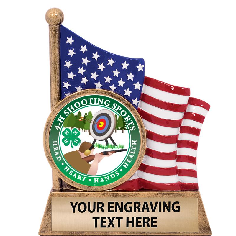 5" AMERICAN FLAG INSERT SCLPT