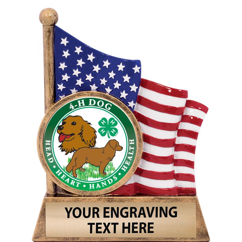 5" AMERICAN FLAG INSERT SCLPT