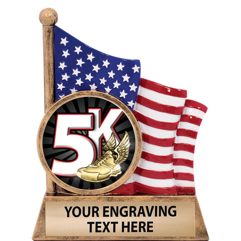 5" AMERICAN FLAG INSERT SCLPT