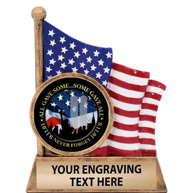 5" AMERICAN FLAG INSERT SCLPT