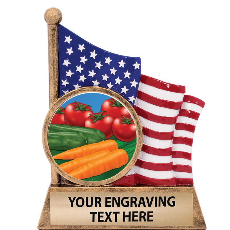 5" AMERICAN FLAG INSERT SCLPT