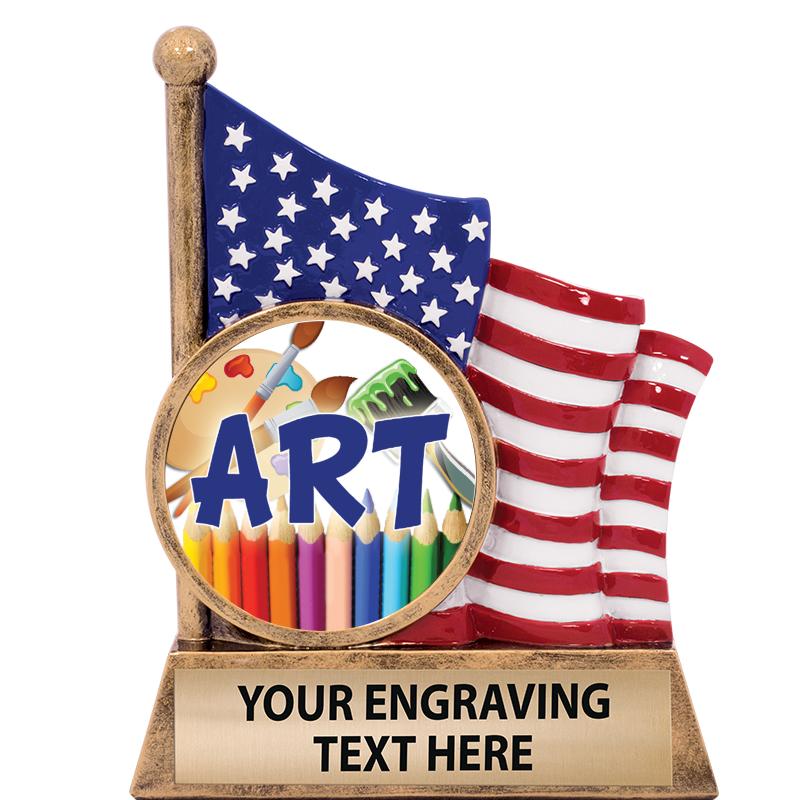 5" AMERICAN FLAG INSERT SCLPT