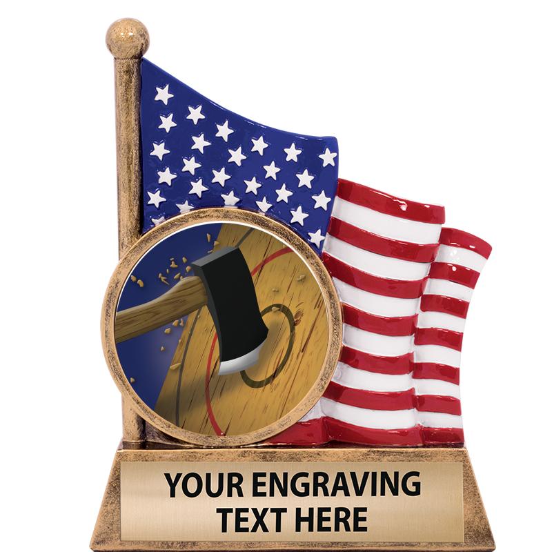 5" AMERICAN FLAG INSERT SCLPT