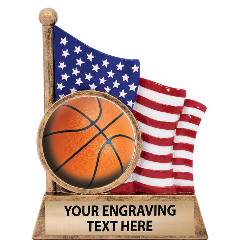 5" AMERICAN FLAG INSERT SCLPT