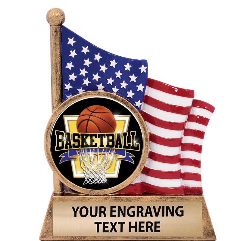 5" AMERICAN FLAG INSERT SCLPT